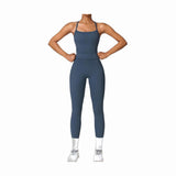 Womens Workout Sets Two Piece Cross Back Tank Top Matching High Waist Leggings Sets Gym Outfits Work Out Clothes