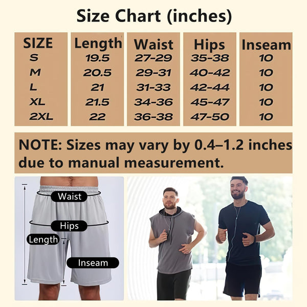 Gym Shorts Men,With Pockets and Elastic Waistband Quick Dry Activewear for Running Casual Activewear