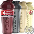 -4 PACK- 28 Oz Protein Shaker Bottle for Protein Mixes - 4X Wire Whisk | Leak Proof Shaker Cups for Protein Shakes | Protein Shaker Bottle Pack | Protein Shake Cup (Burgundy Pack)