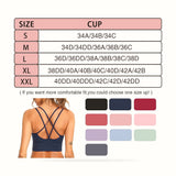 3 Pack Strappy Sports Bra for Women Sexy Crisscross for Yoga Running Athletic Gym Workout Fitness Tank Tops