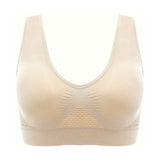 Women'S Breathable Sports Vest Bra Sweat-Absorbent Shockproof Pad Sports Top Track and Field Gym Running Fitness Sports Top