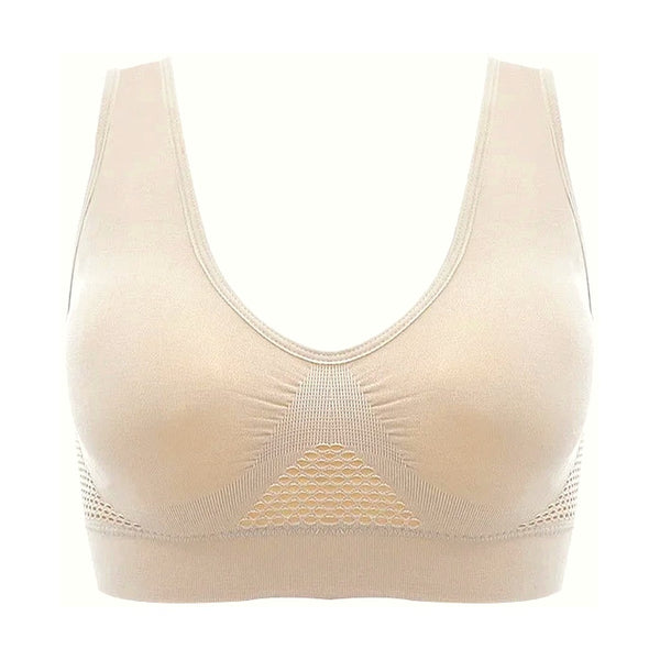 Women'S Breathable Sports Vest Bra Sweat-Absorbent Shockproof Pad Sports Top Track and Field Gym Running Fitness Sports Top