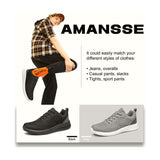 Men'S Walking Shoes Non Slip Running Sneakers Lightweight Breathable Tennis Shoes Workout Athletic Sneakers