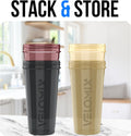 -4 PACK- 28 Oz Protein Shaker Bottle for Protein Mixes - 4X Wire Whisk | Leak Proof Shaker Cups for Protein Shakes | Protein Shaker Bottle Pack | Protein Shake Cup (Burgundy Pack)