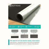 Yoga Mat with Strap, 1/3 Inch Extra Thick Yoga Mat Double-Sided Non Slip, Professional TPE Yoga Mats for Women Men, Workout Mat for Yoga, Pilates and Floor Exercises