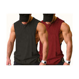 Men Workout Tank Top 2 Pack Gym Bodybuilding Sleeveless Muscle T Shirts