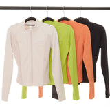 Women Yoga Shirt Long Sleeve Close-Fitting Sports Running Top with Thumb Holes Gym Jacket Workout Athletics Coat Sweatshirt
