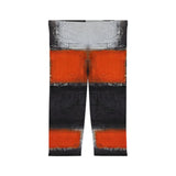 Women’S Capri Leggings RED ORANGE by Queennoble