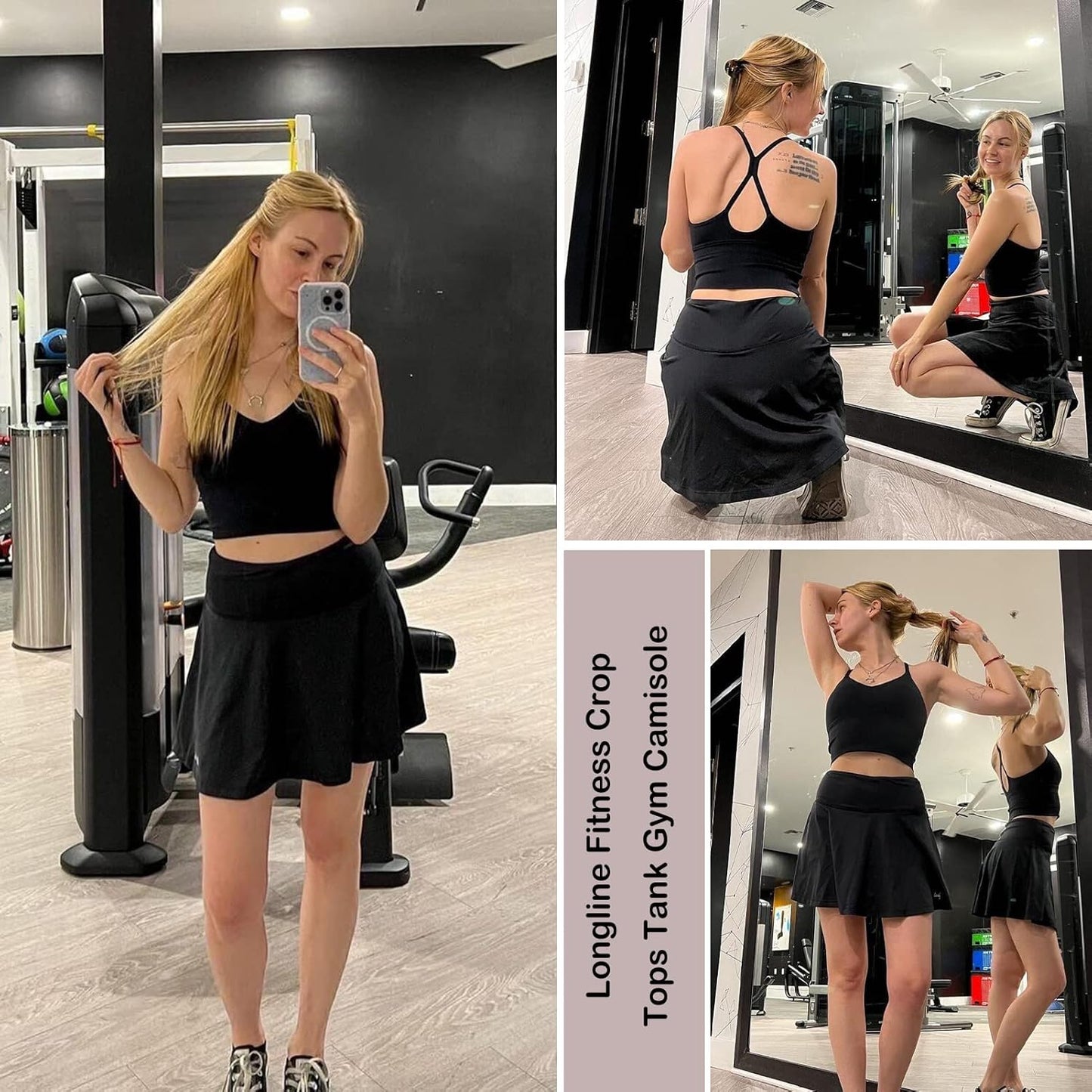 Sports Bras Longline Fitness Crop Tops Tank Yoga Running Shirts V-Neck Spaghetti Strappy Workout Yoga Bra